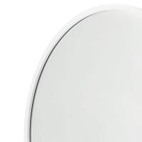 Круглое зеркало в белой, деревянной, МДФ раме ARGO WHITE